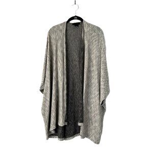 Steve Madden Short Sleeve Slouchy Open Cardigan Heathered Gray OS